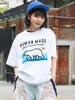 メンズTシャツ漫画ホッキョクグマの印刷パターン人工Tシャツ男性女性高品質のトップティーブラックホワイト半袖