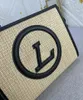Modna słomka tkana torba pojedyncze rąk Cross Crossbody Bag Lafite Straw Woven Wash Torka Projektantka luksusowa torba na plażę kosmetyczną M81366