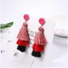 Dangle Chandelier New Arrival Polyester Filament Earring For Women Bohemian Handmade Tassel Earrings Colorf Fashion Jewelry Dhgdm