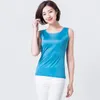 Camisoles tankar 50% Pure Silk Vest Underwear Women's Sleeveless Top Suit Summer Dress 230408