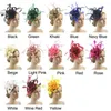 Berretti Flower Mesh Headband Royal Ascot Race Wedding Cocktail Tea Party Fascinator Cappelli Copricapo Piuma