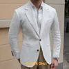 Herrenanzüge, Leinen, für Herren, italienischer Blazer, luxuriös, stilvoll, für Herren, Chaqueta, für Hochzeit, Bräutigam, formelle Social-Club-Outfits, Jacke