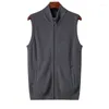 Gilets pour hommes Cardigan laine gilet automne et hiver épaissi Style coréen tendance tricot col rond pull gilet