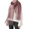 Scarves Women's Winter Thickened Macaron Warm Shawl Solid Color Large Braid Scarf Mens Head Wrap Scarfs For Women