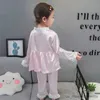 Пижамы Sweet Cute Style с украшением в виде банта Пижамы для девочек Пижамный комплект из ледяного шелка Весенне-осенняя домашняя одежда Домашние брюки с длинными рукавами R231108