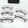 Nouveau design de mode lunettes optiques carrées 9106 monture en métal exquise style avant-gardiste et généreux lunettes à lentilles claires polyvalentes
