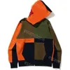 Designer mens hoodie full zip up shark hoodies kvinna kamouflage jacka hoody hooded sweatshirt man kvinnor tröja långärmad bapes23ss tekniska fleece cardigan