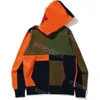 Diseñador para hombre con capucha con cremallera completa sudaderas con capucha de tiburón mujer chaqueta de camuflaje sudadera con capucha sudadera con capucha hombre suéter para mujer manga larga bapes23ss Tech Fleece Cardigan