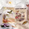 Hediye sargısı 45pcs/kutu su geçirmez evcil hayvan peri kelebek çıkartmaları vintage çiçek elfin çıkartması decso deco etiketi Scrapbooking diy sanat zanaat