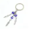 Key Rings Wholesale Lucky Evil Eye Keychain Car Key Rings Ceramics Blue Feather Leaf Elephant Keyring For Women Jewelry Gift Dhgarden Dhwxo