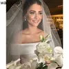 Sukienki imprezowe Vestido de novia sukienki ślubne satynowe z ramion longue de soiree simp panna młoda to być vestidos de fiesty 0408h23