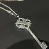 Pendant Tiffanlies s Designer Classic Key Shape Pendant Tiffanlies Ladies Tiffanlies Sterling Silver Sweater Chain Full Diamond Pendant Fashionable Versat R5o5