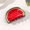 Hårklipp akrylfrukter grönsaker jordgubbe vattenmelon avokado grab huvudbonad för kvinnliga flickor