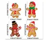 12 st/set trä pepparkakor man ornament med presentförpackning blandade pepparkakor figurer för julgran hängande dekorationer