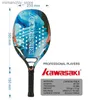 Tennis Rackets Kawasaki Beach Tennis Racket Carbon and Glass Fiber Soft Face Tennis Padd Racquet with Protective Bag Cover Q231109