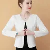 Women's Fur Faux 5354 Black White Pink Short Jacket Women Cardigan Kimono Coat Pearls Slim Vintage Woman Outerwear Spring Autumn2023 231108