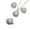 Ensemble de trois bagues d'oreille avec pendentif en perles enveloppées pour INS pour femmes.Chaîne de collier édition coréenne avec tempérament polyvalent -3039