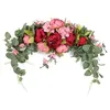 Dekoracyjne kwiaty wieńce Wedding Ark Artificial Swag Peony Flower Eukaliptus 30 -calowy kwiatowy wieniec do dekoracji