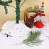 Рождественские украшения 38 см. Плюшевая юбка-елка. Белые снежинки из искусственного меха. Юбки для рождественских елок.