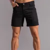 Heren shorts White Shorts Men Bermuda Shorts Streetwear Pure katoenen knielengte Casual korte broek Werkbroek Werkbroek Zomer modebodems 2022 W0408