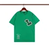 2023 verão paris camisetas masculinas de grife camiseta de luxo com letras flocadas camiseta clássica moda verde feminina manga curta camiseta de algodão casual tops