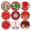 Juldekorationer 90 cm trädkjol Santa Claus Snowflake Xmas mattan Merry Decor for Home Navidad År 2023 Ornament