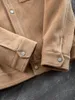 Mensjackor Autumn och Winter Loro Piana Lamb Fur Lapel Pocket Khaki Coats