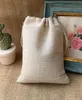 Jewelry Pouches Bags Linen Gift 8x10cm 9x12cm 10x15cm Pack 50 Custom Logo Natural Jute Sack Party Candy Makeup Packaging Wynn22