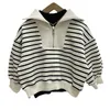 T shirts Shirts Turn down Collar Full Sleeve Regular Length Striped Pullover Cotton Soft Comfortable Casual Autumn Children Unisex 230407