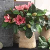 Dekorativa blommor 1st konstgjorda blommor Yulan Magnolia Eva Fake Plant Bouquet For Home Wedding El Table Window Decoration Accessories