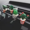 Innendekoration 2 Stücke Harz Kaktus Auto Klimaanlage Ornamente Vent Parfüm Clip Kreative Nette Lufterfrischer Duft Solide Auto Zubehör AA230407