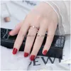 Anillos de banda Moda Cubic Zirconia Infinity Symbol Ring Cz Endless Love Promise Eternity Amistad para mujeres G Wk