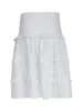 Rokken Dames S Hoge Taille Ruche Minirok Geplooide Laagzoom Effen Kleur Flowy A-lijn Swing Strand Kort