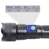 Nowa dioda LED silne światło USB ładowanie Zoom teleskopowy daleki zasięg latarka zewnętrzna wyświetlacz baterii latarka domowa