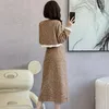 Casual Dresses 2023 Autumn Style Suit Women's High-End French Lace Design Sequins Two-Piece Set Dress