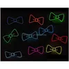 Sonstiges Event-Partyzubehör El Wire Bow Tie Led Light Up Blinkendes Striped Luminous Für Männer Club Cosplay Glowing Bar Show Decor Ga46 Dhter