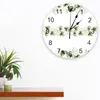 Wandklokken Tropische Plant Palm Groene Bladeren Slaapkamer Klok Grote Moderne Keuken Eetkamer Ronde Woonkamer Horloge Home Decor