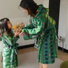 Ropa de dormir para mujer, bata gruesa de algodón peinado para niño, albornoz con capucha de invierno para mujer, ropa de dormir suave y cálida, bata de baño tipo kimono