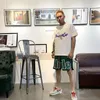 Rhude ショーツデザイナーメンズバスケットボールショートパンツ高級サマービーチパームレターメッシュストリートファッションスウェットパンツヒップ Hoptffy