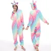 Pyjamas kvinnors kigurumi djur vuxna katt björn flanell onesies pajama flickor kläder kid cosplay kostym enhörning jumpsuit julklapp 231108