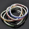 Strand Fashion Bling Transparent Shiny Crystal Stretch Bracelet Full Rhinestone Elastic Bangle Wristband Bridal Aesthetic Jewelry Gift