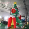 activités de plein air livraison gratuite arbre gonflable de Noël géant extérieur de 5 m 17 pieds, maison de Noël gonflable avec lumière pour la décoration