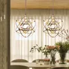 مصابيح قلادة حديثة للألعاب النارية سبارة الكرة LED LED LEVER LIVING ROATHER REATREANG LAMP