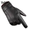 القفازات التي لا تصيب 2018 New Men's Pu Leather With Winter Driving Darm Gloves Cashmere Tactical Gloves Black Drop Shipping Hight QualityL231017