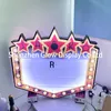 Customized Logo marquee Shape Wholesale LED Lighted message board rechargeable 26pcs lettles for event night bar