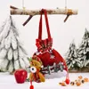 Novas decorações de natal saco de maçã de linho criativo velho boneco de neve saco de presente saco de doces saco de maçã