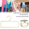 Hangers Racks 10 pieces of gold metal coated hangers multifunctional bedroom wardrobes balcony wrought iron square scarves drying tools 230408