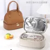 Ice PacksIsothermic Bags Portable Leather Insulated Lunch Large Capacity Double Layer High Quality Thermal Multifunction Food 230407