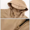 Men's Jackets Men Jacket Coat Heating Cotton Jacket 7 Zone USB Electric Heating Thermostatic Hooded Jacket Camping Warm Jacket Washed 231108