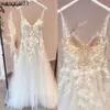 Party Dresses Lakshmigown Unlined Bodice FLowy A Line Tul Wedding Dress With V Neck Bridal Gown Beach Bridal Gown trouwjurk Robe de mariee 0408H23